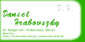 daniel hrabovszky business card